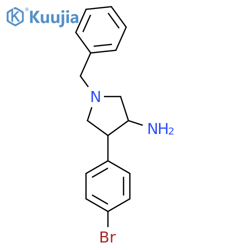 1-Benzyl-4-(4-bromophenyl)pyrrolidin-3-amine structure
