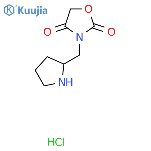 3-(Pyrrolidin-2-ylmethyl)oxazolidine-2,4-dione hydrochloride structure