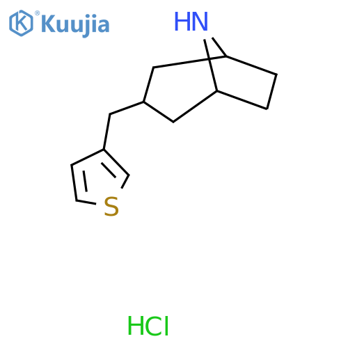 3-(Thiophen-3-ylmethyl)-8-azabicyclo[3.2.1]octane hydrochloride structure