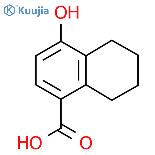4-Hydroxy-5,6,7,8-tetrahydronaphthalene-1-carboxylic acid structure