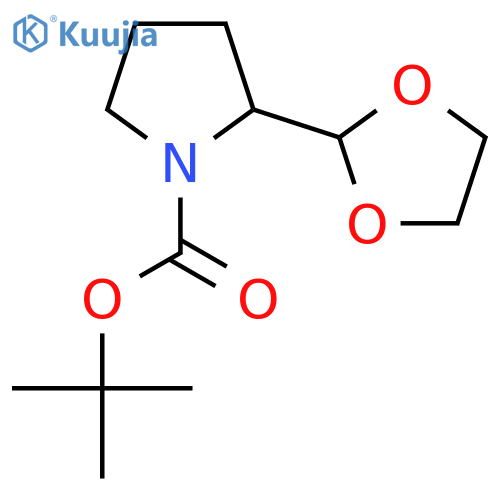 Tert-butyl 2-(1,3-dioxolan-2-yl)pyrrolidine-1-carboxylate structure