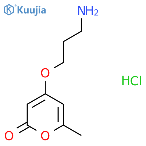 4-(3-Aminopropoxy)-6-methyl-2H-pyran-2-one hydrochloride structure