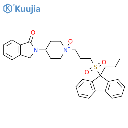 1H-Isoindol-1-one,2,3-dihydro-2-[1-oxido-1-[3-[(9-propyl-9H-fluoren-9-yl)sulfonyl]propyl]-4-piperidinyl]- structure