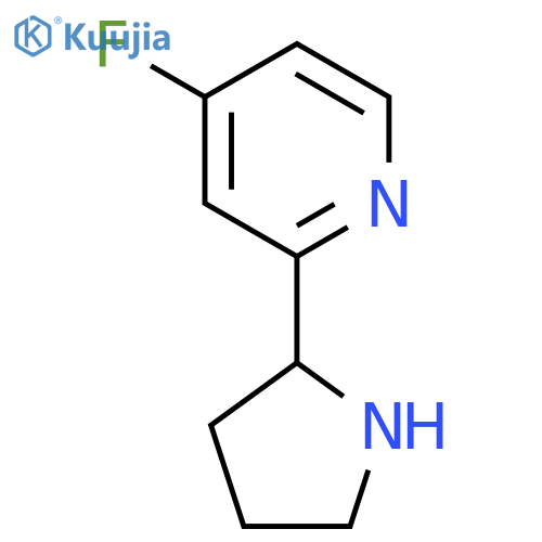 4-Fluoro-2-(pyrrolidin-2-yl)pyridine structure