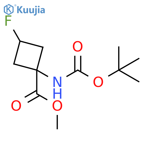 Cyclobutanecarboxylic acid, 1-[[(1,1-dimethylethoxy)carbonyl]amino]-3-fluoro-, methyl ester structure