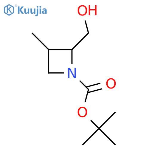 Tert-butyl 2-(hydroxymethyl)-3-methylazetidine-1-carboxylate structure