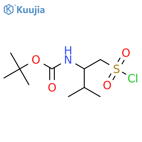 tert-Butyl n-[1-(chlorosulfonyl)-3-methylbutan-2-yl]carbamate structure