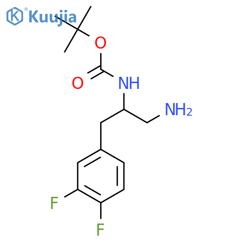 tert-butyl N-[1-amino-3-(3,4-difluorophenyl)propan-2-yl]carbamate structure