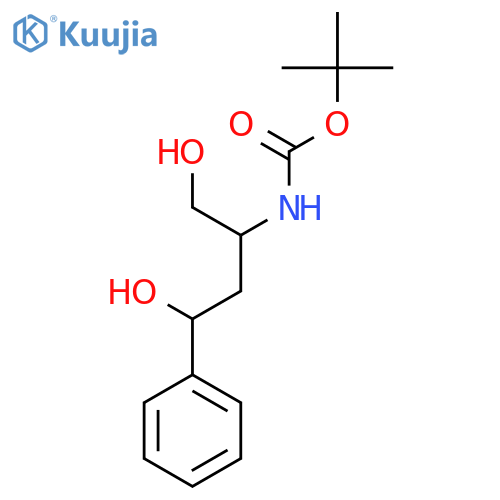 tert-butyl N-(1,4-dihydroxy-4-phenylbutan-2-yl)carbamate structure