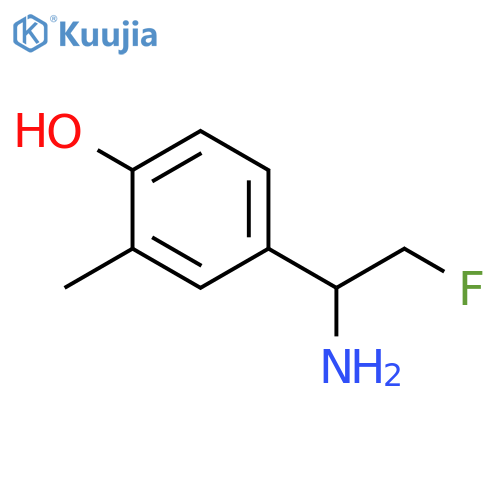 Phenol, 4-(1-amino-2-fluoroethyl)-2-methyl- structure