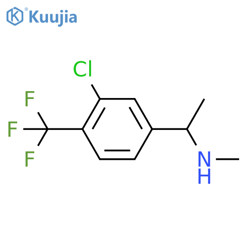 1-[3-Chloro-4-(trifluoromethyl)phenyl]-N-methylethanamine structure