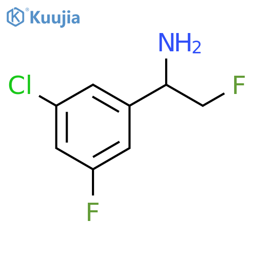 1-(3-chloro-5-fluorophenyl)-2-fluoroethan-1-amine structure