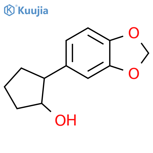 2-(benzo[d][1,3]dioxol-5-yl)cyclopentanol structure