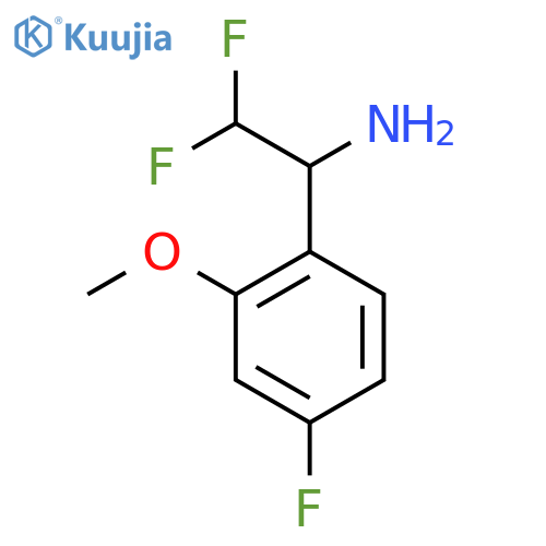 2,2-Difluoro-1-(4-fluoro-2-methoxyphenyl)ethan-1-amine structure