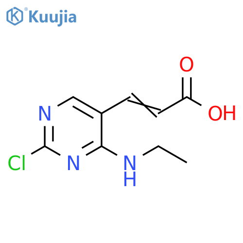 2-Propenoic acid, 3-[2-chloro-4-(ethylamino)-5-pyrimidinyl]- structure