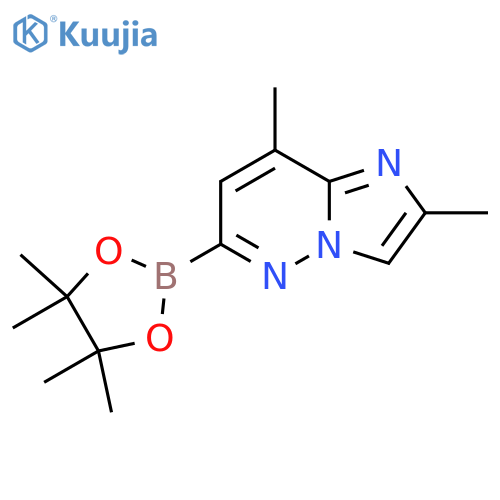 2,8-Dimethyl-6-(4,4,5,5-tetramethyl-1,3,2-dioxaborolan-2-yl)imidazo[1,2-b]pyridazine structure
