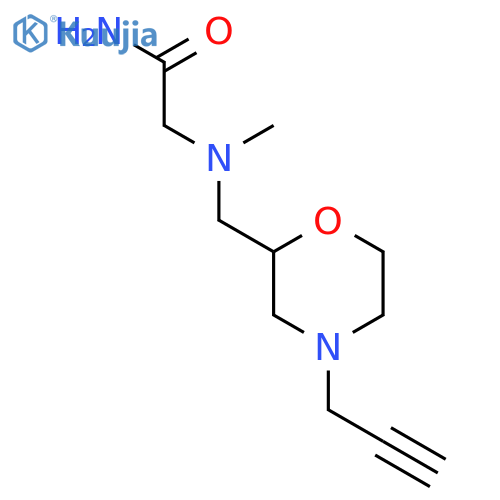 2-[Methyl({[4-(prop-2-yn-1-yl)morpholin-2-yl]methyl})amino]acetamide structure