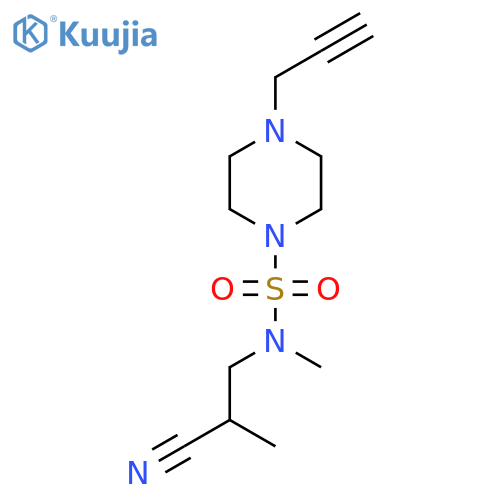 2-Methyl-3-[methyl({[4-(prop-2-yn-1-yl)piperazin-1-yl]sulfonyl})amino]propanenitrile structure