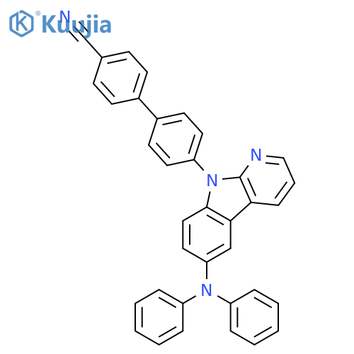 [1,1'-Biphenyl]-4-carbonitrile, 4'-[6-(diphenylamino)-9H-pyrido[2,3-b]indol-9-yl]- structure