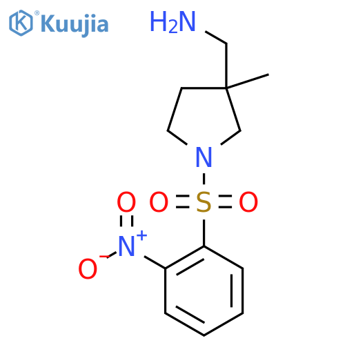 [3-Methyl-1-(2-nitrobenzenesulfonyl)pyrrolidin-3-yl]methanamine structure