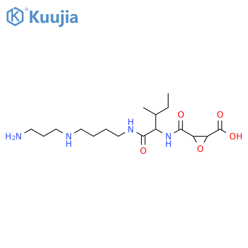 Oxiranecarboxylic acid, 3-[[[1-[[[4-[(3-aminopropyl)amino]butyl]amino]carbonyl]-2-methylbutyl]amino]carbonyl]- (9CI) structure