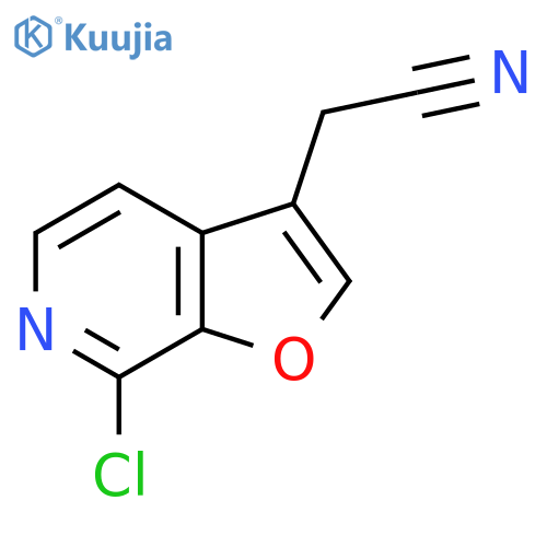 2-(7-Chlorofuro[2,3-c]pyridin-3-yl)acetonitrile structure