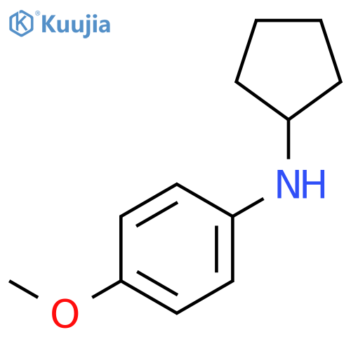 Benzenamine, N-cyclopentyl-4-methoxy- structure