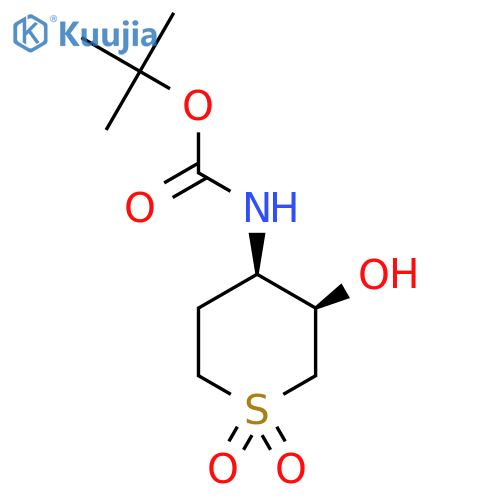 Tert-butyl N-[(3R,4R)-3-hydroxy-1,1-dioxothian-4-yl]carbamate structure
