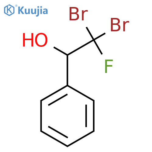 2,2-Dibromo-2-fluoro-1-phenylethanol structure