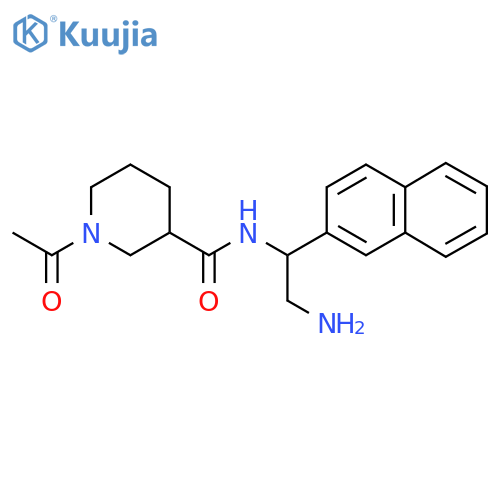 1-acetyl-N-[2-amino-1-(naphthalen-2-yl)ethyl]piperidine-3-carboxamide structure