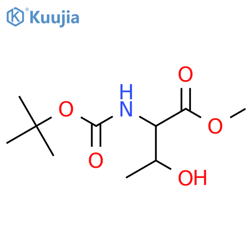 Methyl 2-{[(tert-butoxy)carbonyl]amino}-3-hydroxybutanoate structure