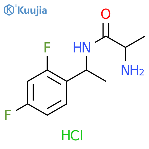 Propanamide, 2-amino-N-[1-(2,4-difluorophenyl)ethyl]-, hydrochloride (1:1) structure