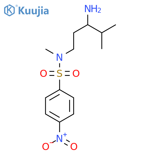 N-(3-Amino-4-methylpentyl)-N-methyl-4-nitrobenzene-1-sulfonamide structure