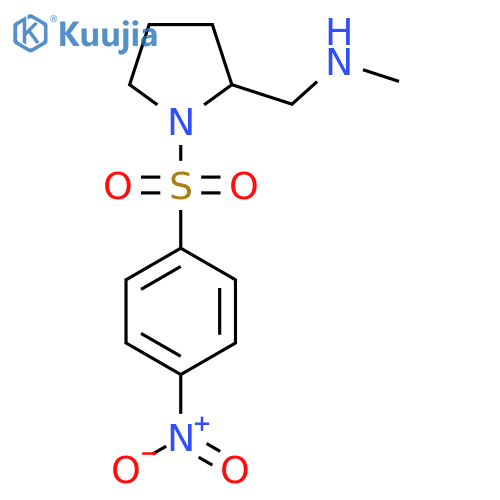 Methyl({[1-(4-nitrobenzenesulfonyl)pyrrolidin-2-yl]methyl})amine structure