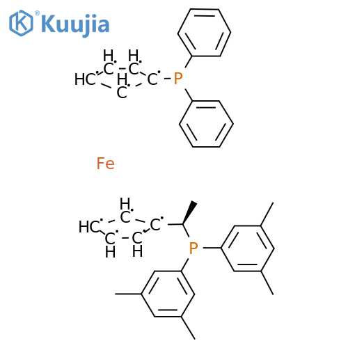 (R)-1-(SP)-2-(Diphenylphosphino)ferrocenylethyldi(3,5-xylyl)phosphine structure