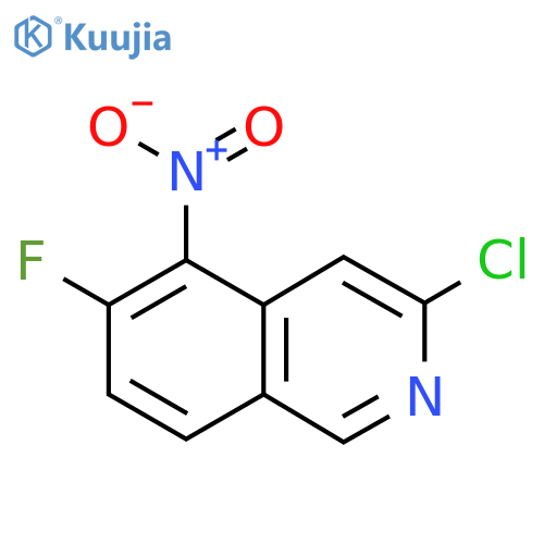 3-chloro-6-fluoro-5-nitroisoquinoline structure