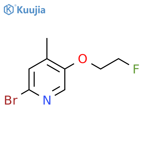 2-Bromo-5-(2-fluoroethoxy)-4-methylpyridine structure