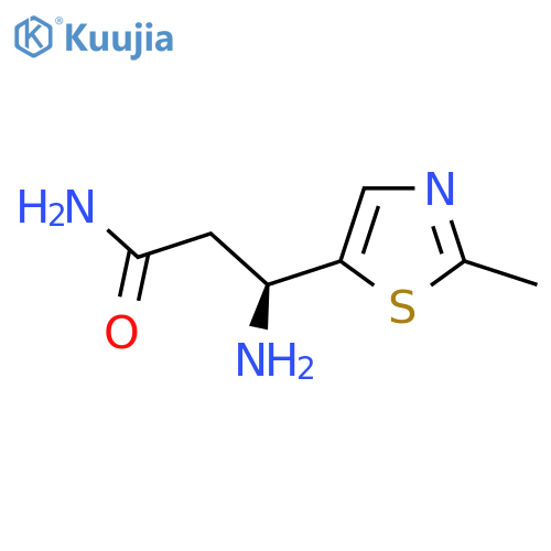 (3S)-3-Amino-3-(2-methyl-1,3-thiazol-5-yl)propanamide structure