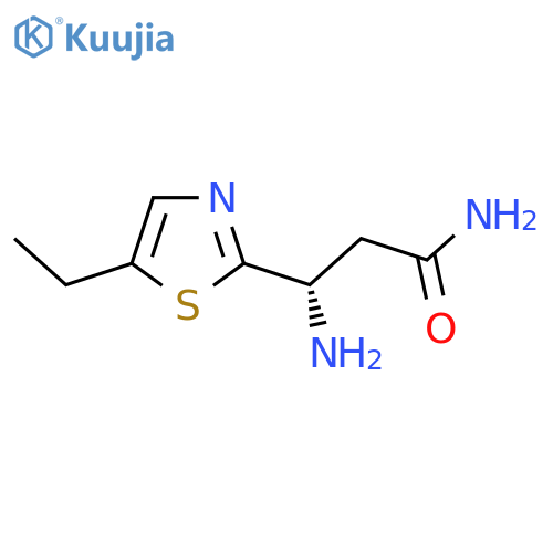 (3S)-3-amino-3-(5-ethyl-1,3-thiazol-2-yl)propanamide structure