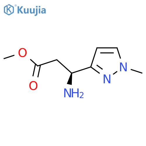 methyl (3S)-3-amino-3-(1-methyl-1H-pyrazol-3-yl)propanoate structure