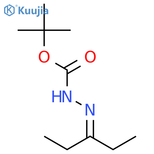 Hydrazinecarboxylicacid, 2-(1-ethylpropylidene)-, 1,1-dimethylethyl ester structure