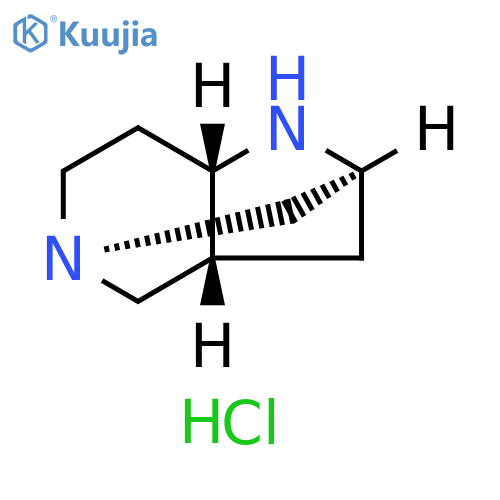 (1S,3S,6R,8R)-2,6-diazatricyclo[4.3.1.03?]decane;dihydrochloride structure