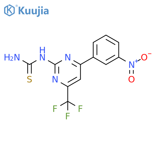 Thiourea, N-[4-(3-nitrophenyl)-6-(trifluoromethyl)-2-pyrimidinyl]- structure