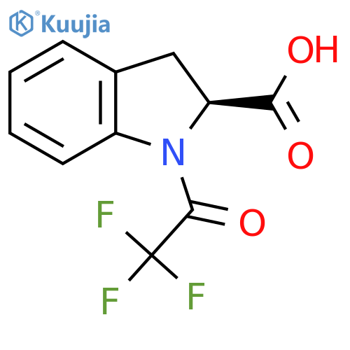 (2S)-1-(trifluoroacetyl)-2,3-dihydro-1H-indole-2-carboxylic acid structure