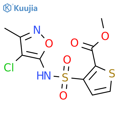 Methyl 3-(N-(4-chloro-3-methylisoxazol-5-yl)sulfamoyl)thiophene-2-carboxylate structure