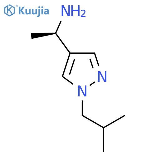 (1R)-1-[1-(2-methylpropyl)-1H-pyrazol-4-yl]ethan-1-amine structure