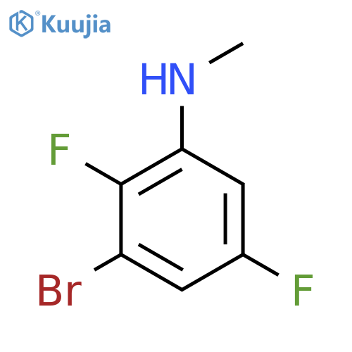 3-bromo-2,5-difluoro-N-methylaniline structure
