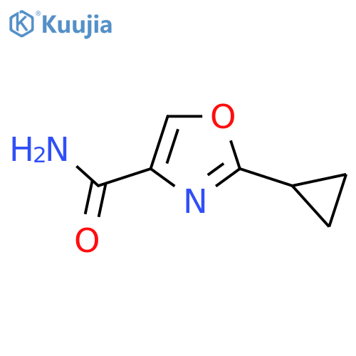 2-Cyclopropyl-1,3-oxazole-4-carboxamide structure