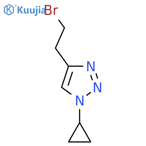 4-(2-bromoethyl)-1-cyclopropyl-1H-1,2,3-triazole structure