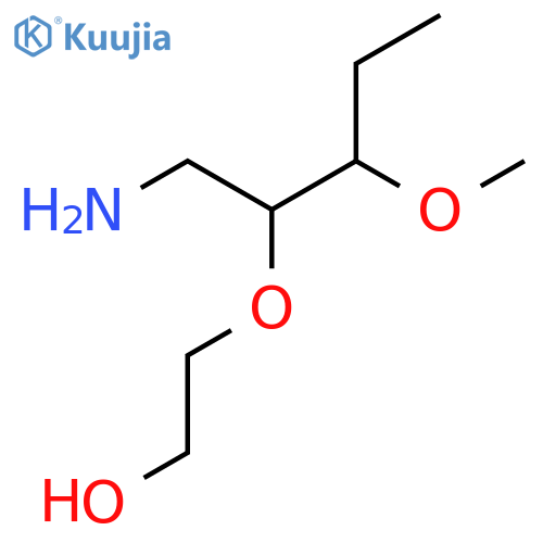 2-[(1-Amino-3-methoxypentan-2-yl)oxy]ethan-1-ol structure